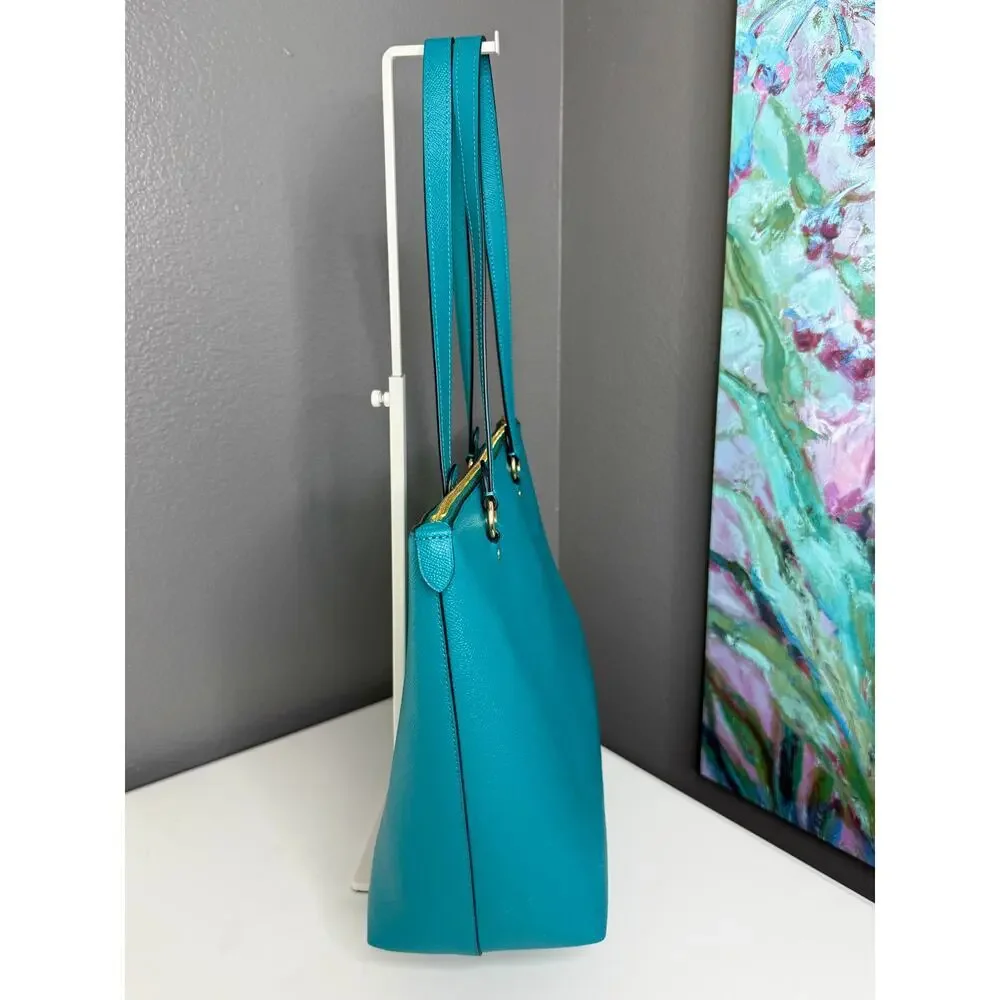 Coach Teal Gallery Tote 79608 Discontinued Color One Owner One Wear | NWOT EUC